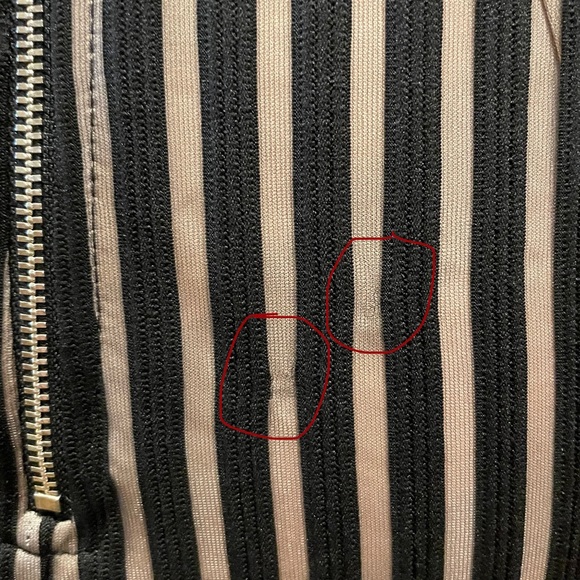 L'atiste by Amy Womens Dress Black Sleeveless Stripe Sheer Top Sheath Mini Med - Picture 6 of 8